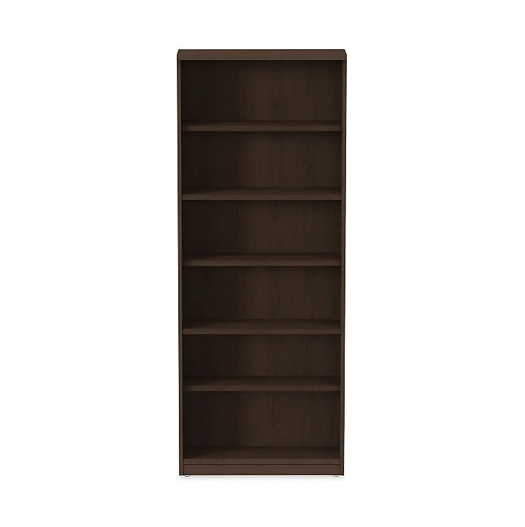 Alera Valencia Series Bookcase, Six-Shelf, 31 3/4w X 14d X 80 3/8h, Espresso