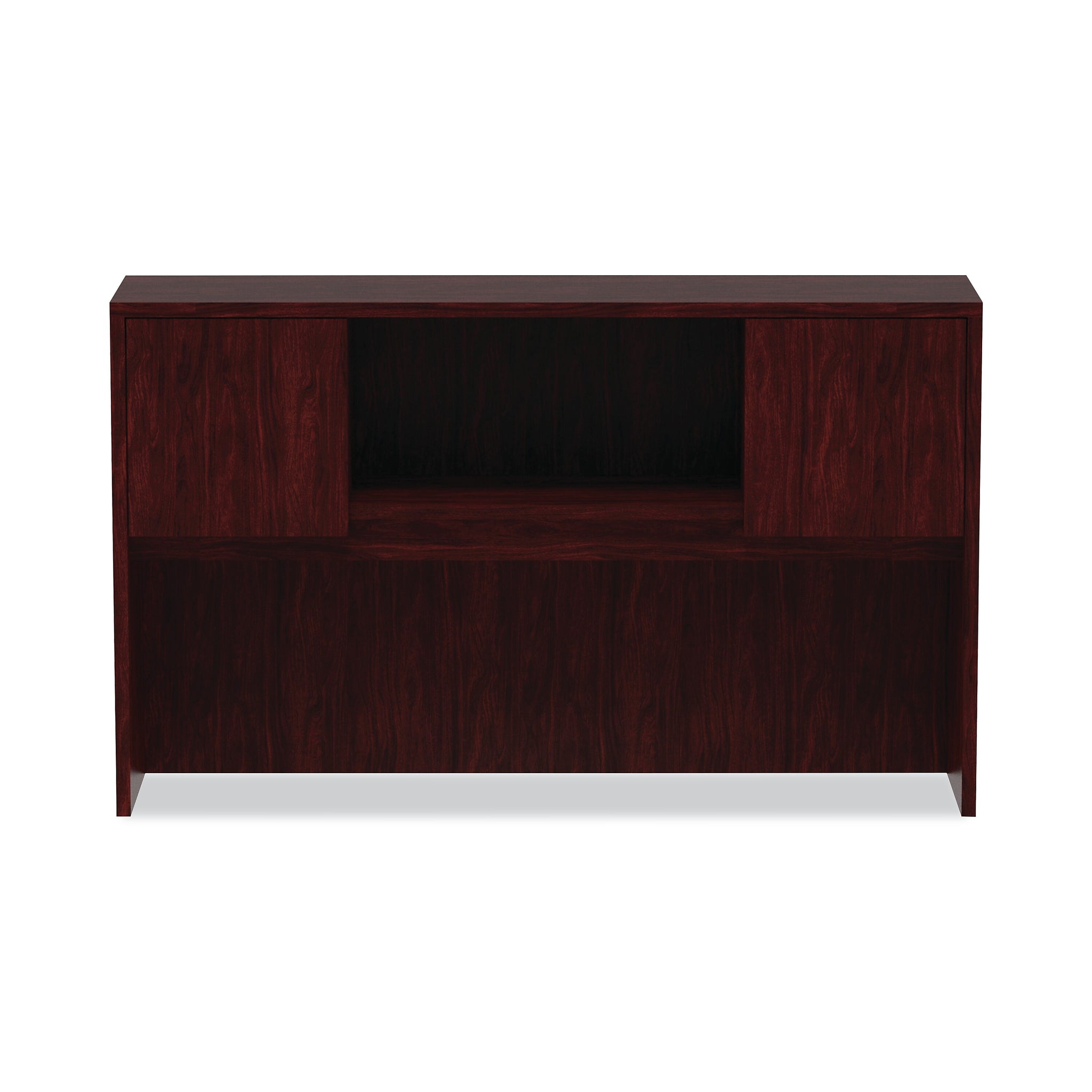 Alera Valencia Series Hutch With Doors, 58 7/8w X 15d X 35 1/2h, Mahogany
