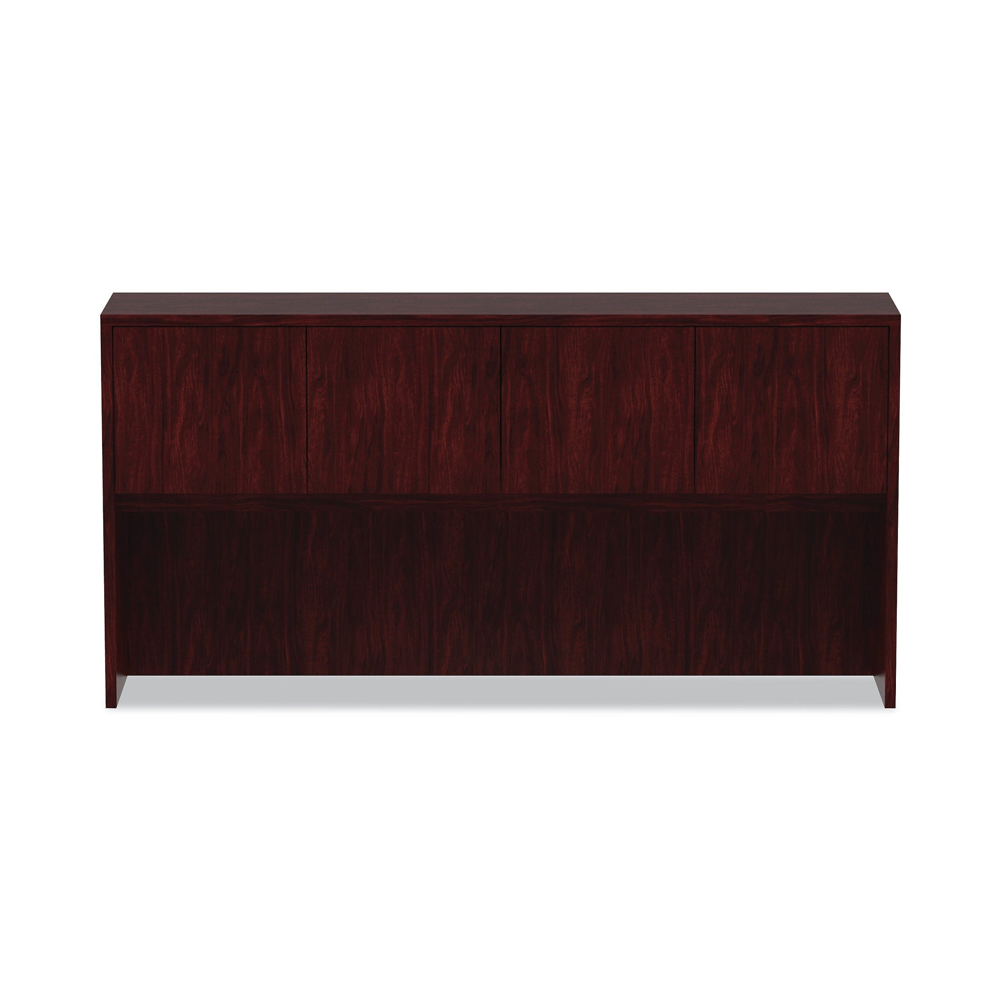 Alera Valencia Series Hutch With Doors, 70 5/8w X 15d X 35 1/2h, Mahogany