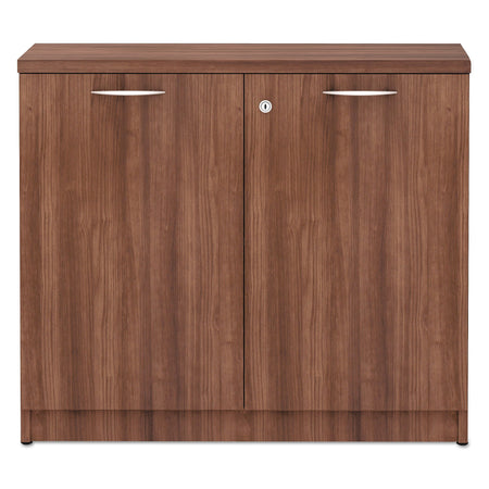 Alera Valencia Series Storage Cabinet, 34 1/8w x 22 7/8d x 29 1/2h, Modern Walnut