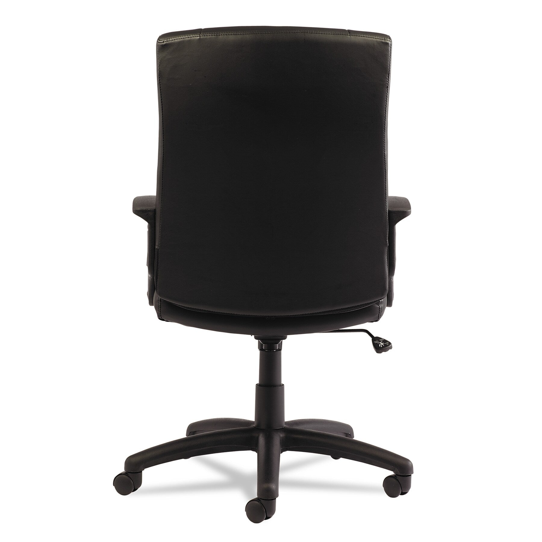 Alera® YR Series Leather High-Back Swivel/Tilt Executive Chair , Black