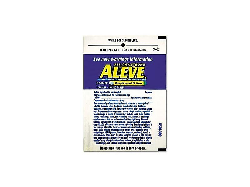 Aleve 220mg Naproxen Caplets, 1/Packet, 30 Packets/Box