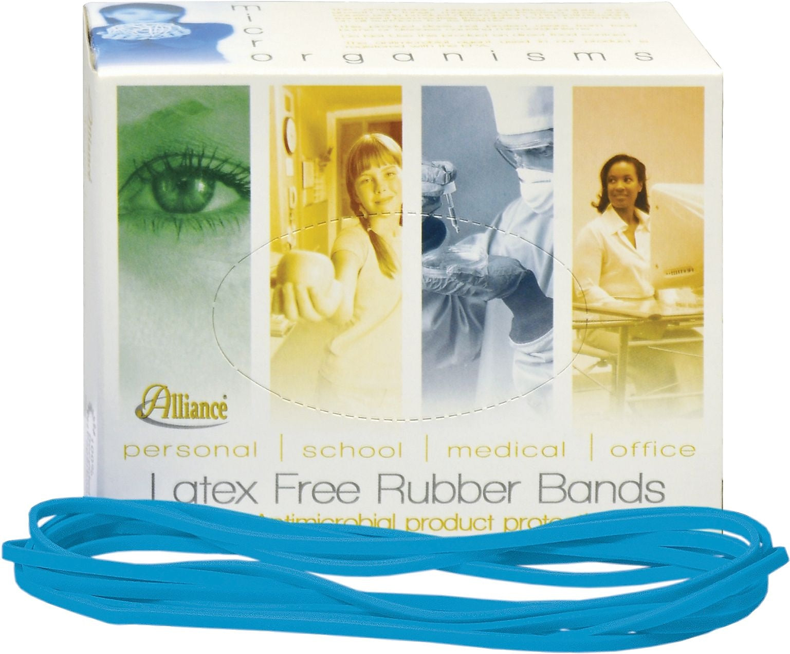 Alliance Non-Latex Rubber Bands, #117B, 1/4 lb. box