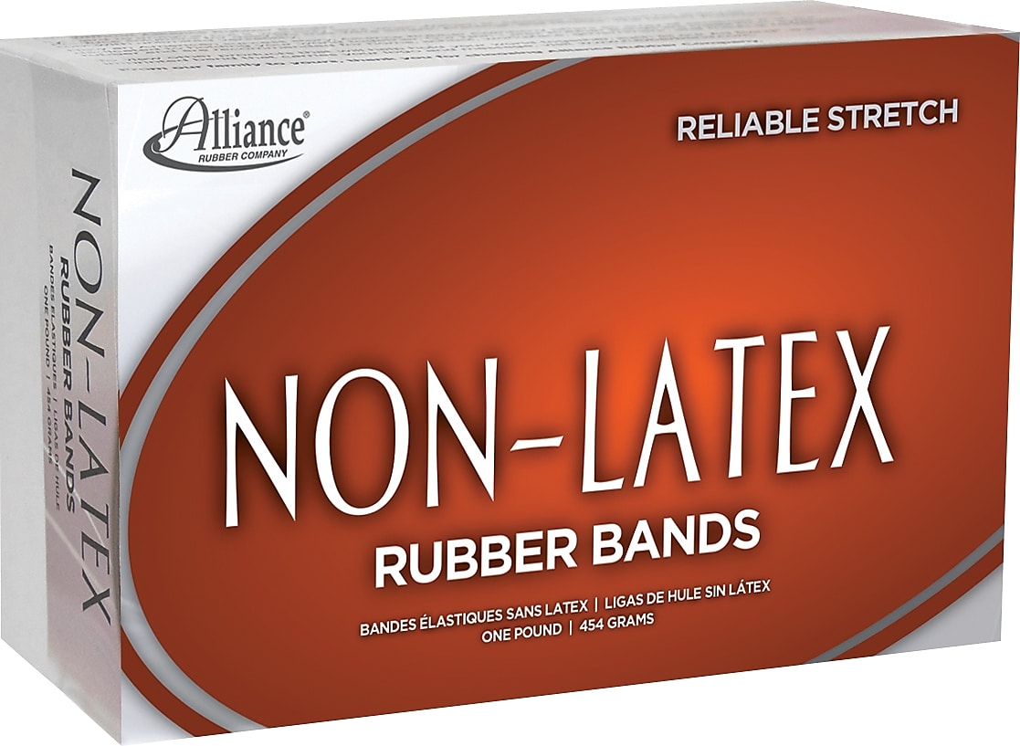 Alliance® Non-Latex Rubber Bands; #54  Orange, 1 lb. Box
