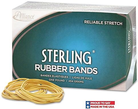 Alliance Rubber Company Sterling Size #105 Rubber Bands, 5