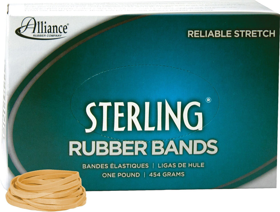 Alliance Rubber Company Sterling Size #31 Rubber Bands, 2.5" x 0.13", Approx. 1200/Pack, 1 lb. Box