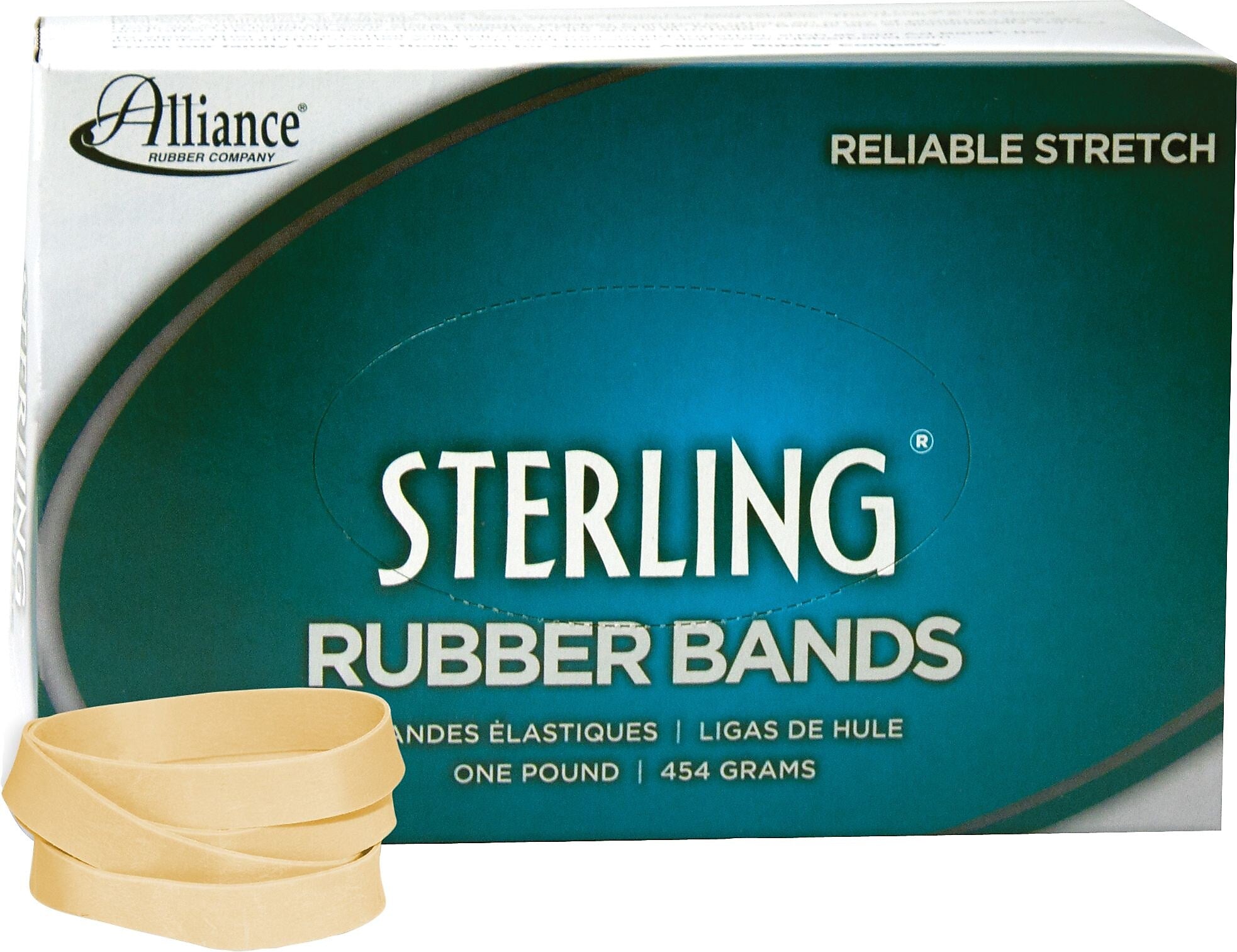 Alliance Rubber Company Sterling Size #84 Rubber Bands, 3.5