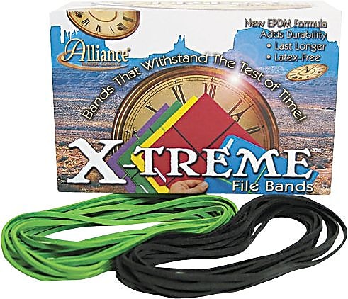 Alliance® X-Treme File Bands; #117B , Black, 1 lb. Box