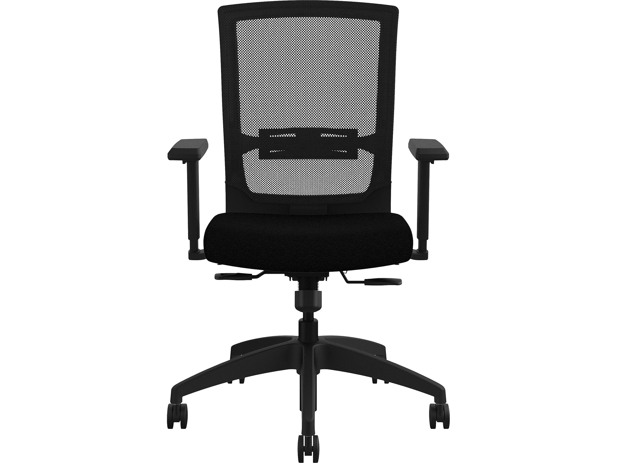 Allsteel Quip Ergonomic Mesh Back Swivel Task Chair, Black/Carbon