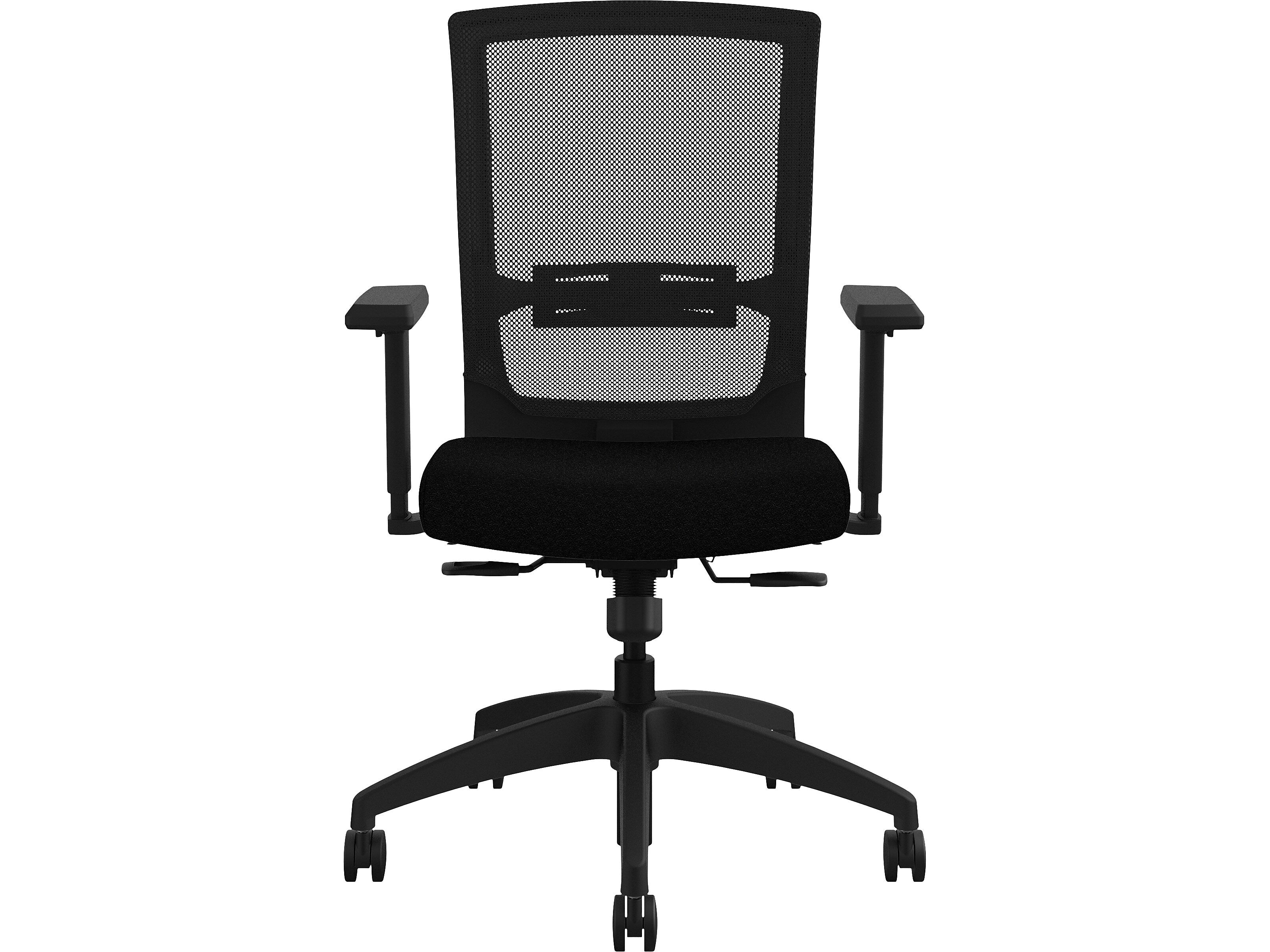Allsteel Quip Ergonomic Mesh Back Swivel Task Chair, Black/Carbon