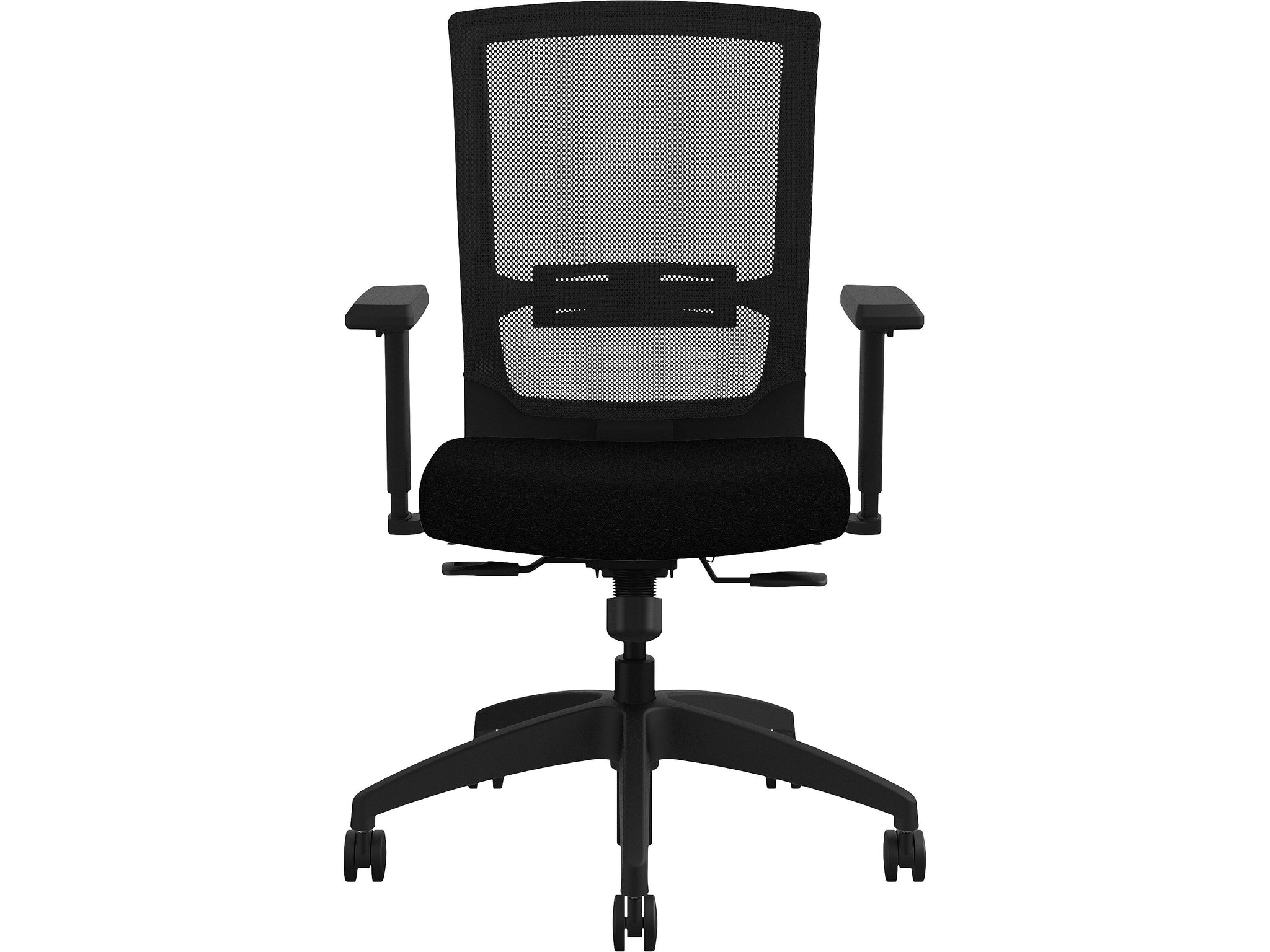 Allsteel Quip Ergonomic Mesh Back Swivel Task Chair, Black/Carbon