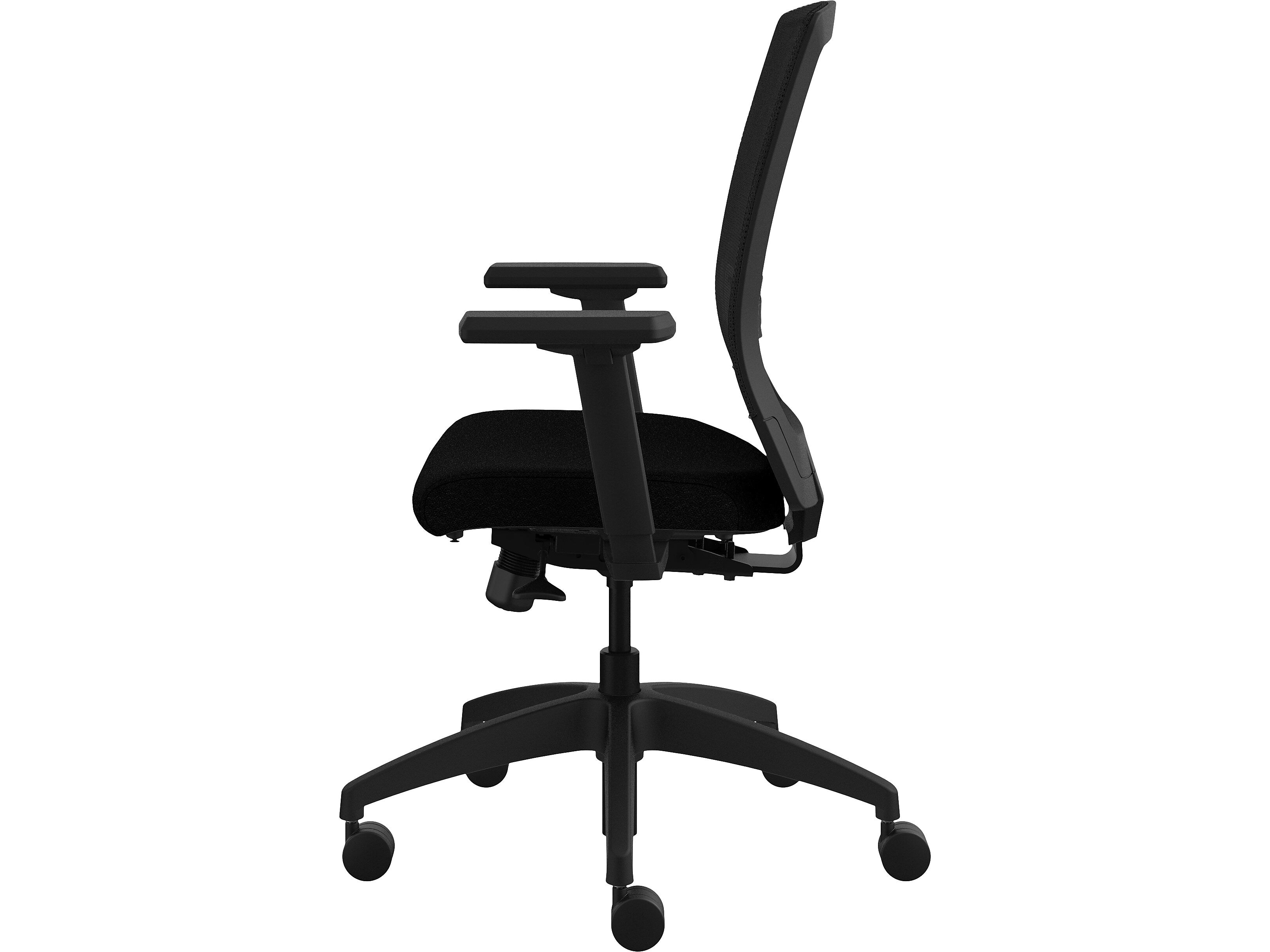 Allsteel Quip Ergonomic Mesh Back Swivel Task Chair, Black/Carbon