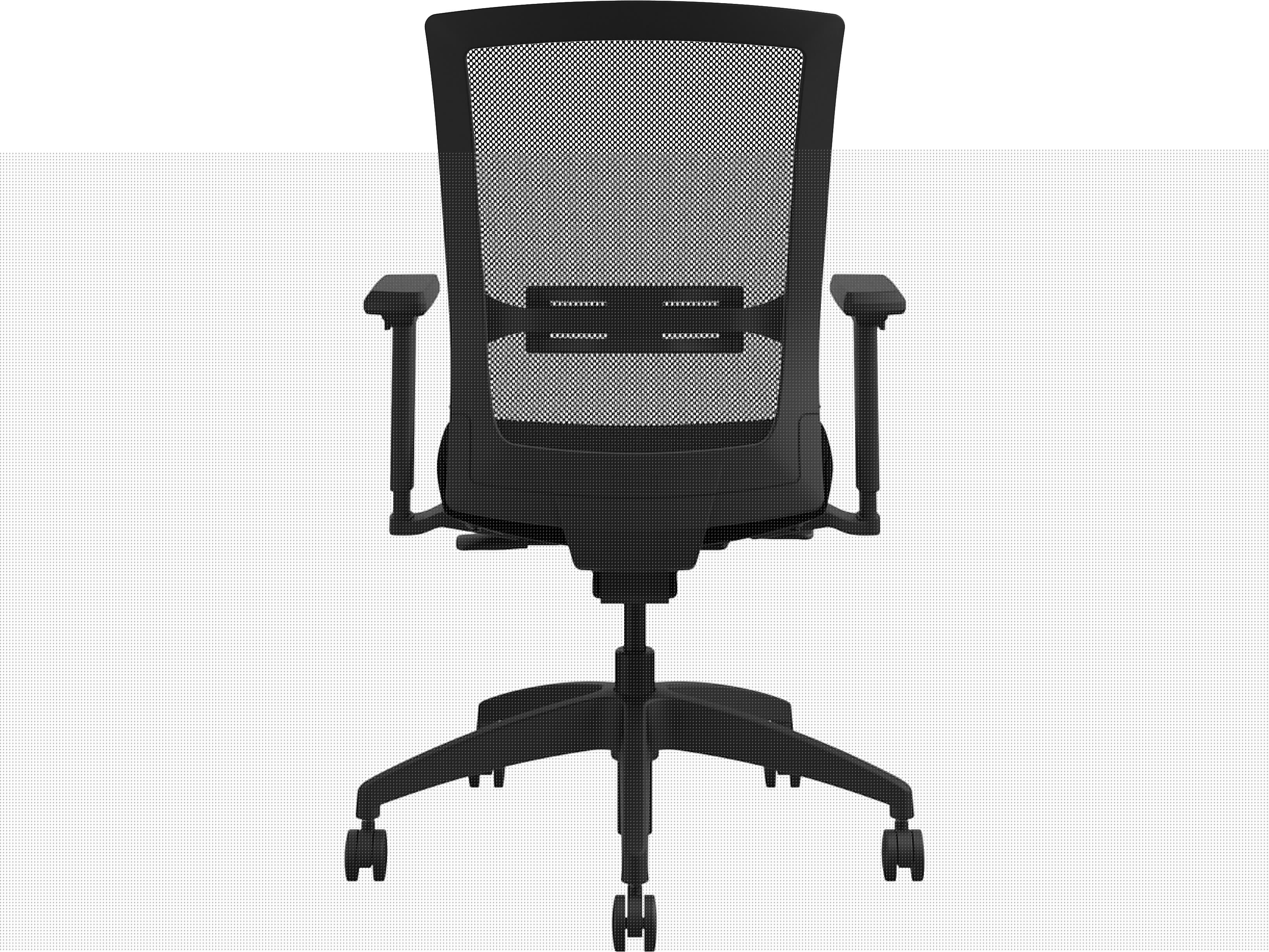 Allsteel Quip Ergonomic Mesh Back Swivel Task Chair, Black/Carbon