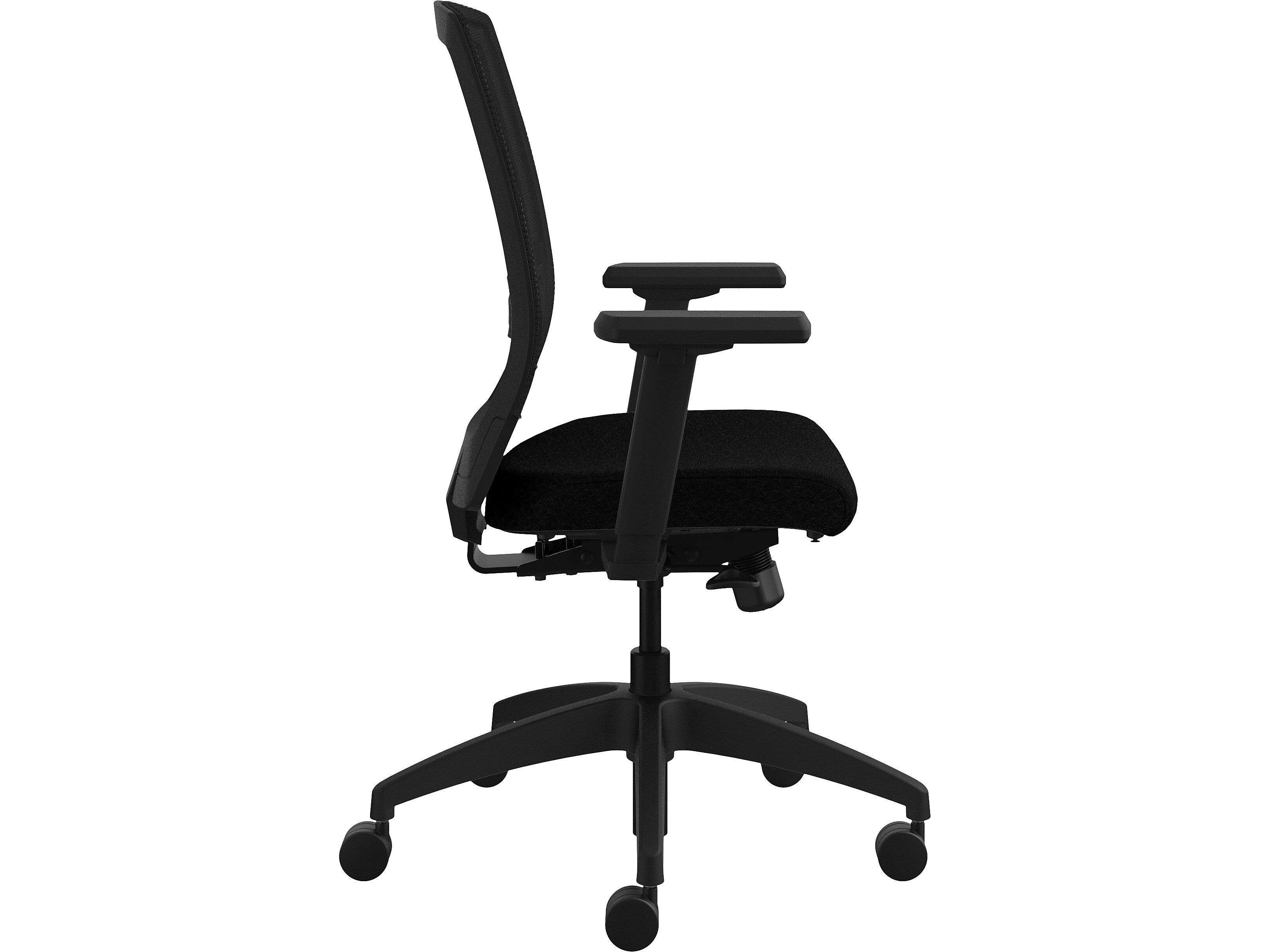 Allsteel Quip Ergonomic Mesh Back Swivel Task Chair, Black/Carbon
