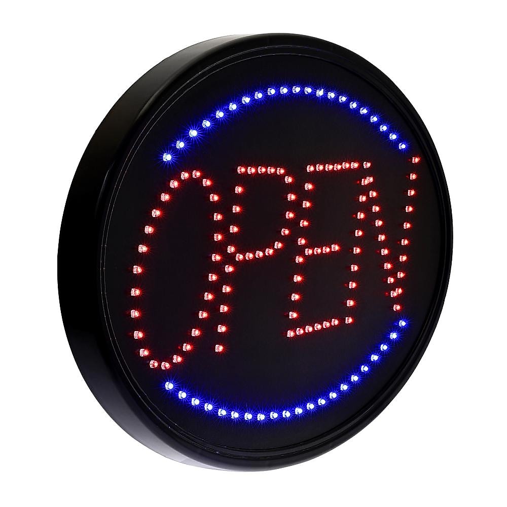 Alpine Industries 23 in. x 14 in. LED Oval Open Sign, 2 Pack