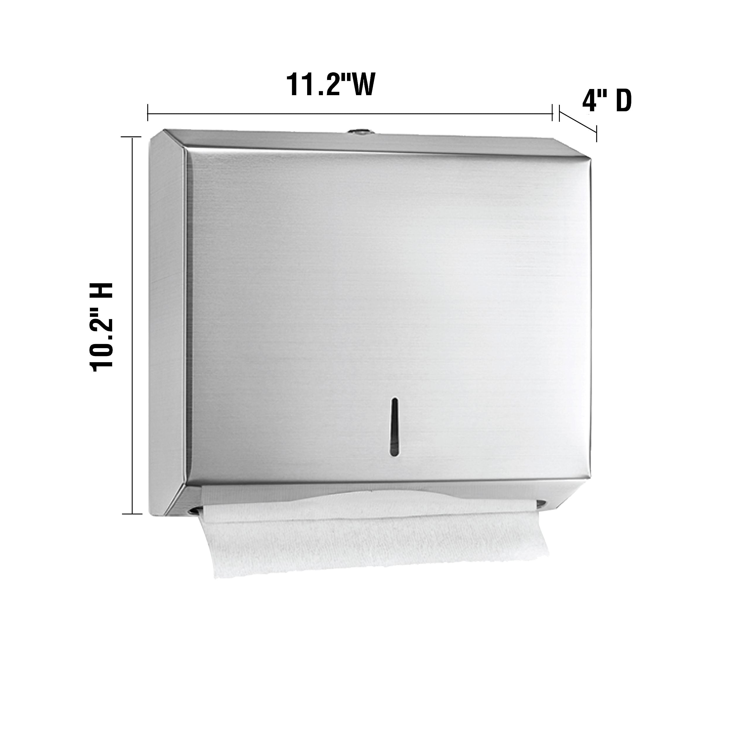 Alpine Industries Centerpull Paper Towel Dispenser, Stainless Steel, 2/Pack