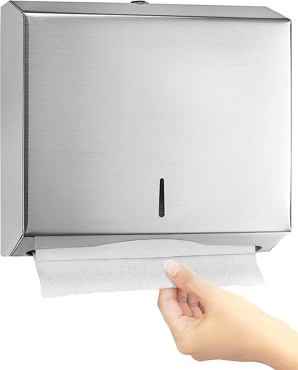 Alpine Industries Centerpull Paper Towel Dispenser, Stainless Steel, 2/Pack