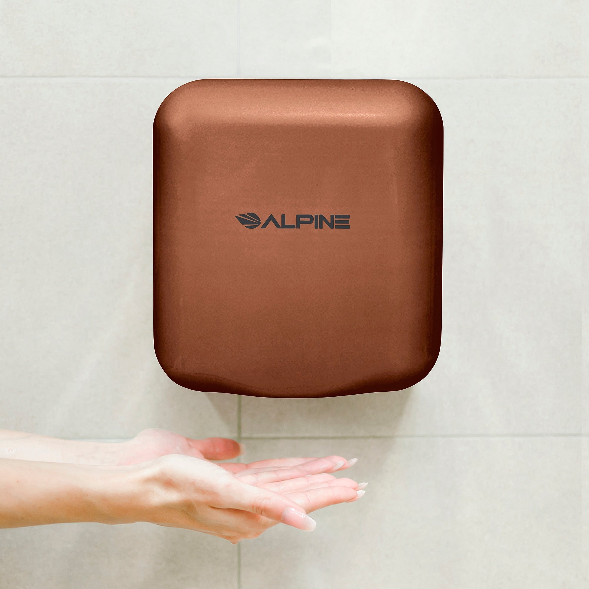 Alpine Industries Hemlock 110/120V Automatic Hand Dryer, Copper