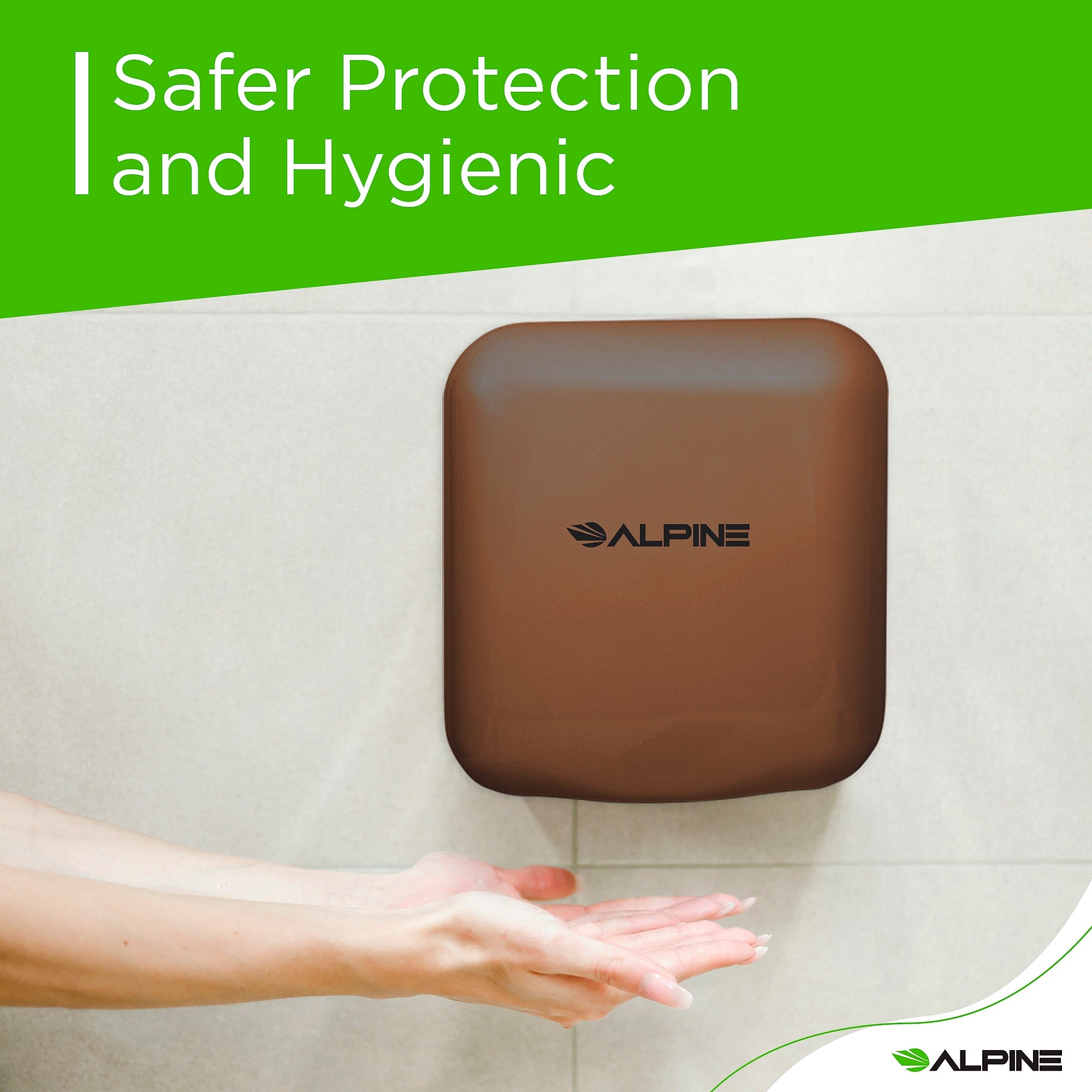 Alpine Industries Hemlock 110/120V Automatic Hand Dryer, Copper