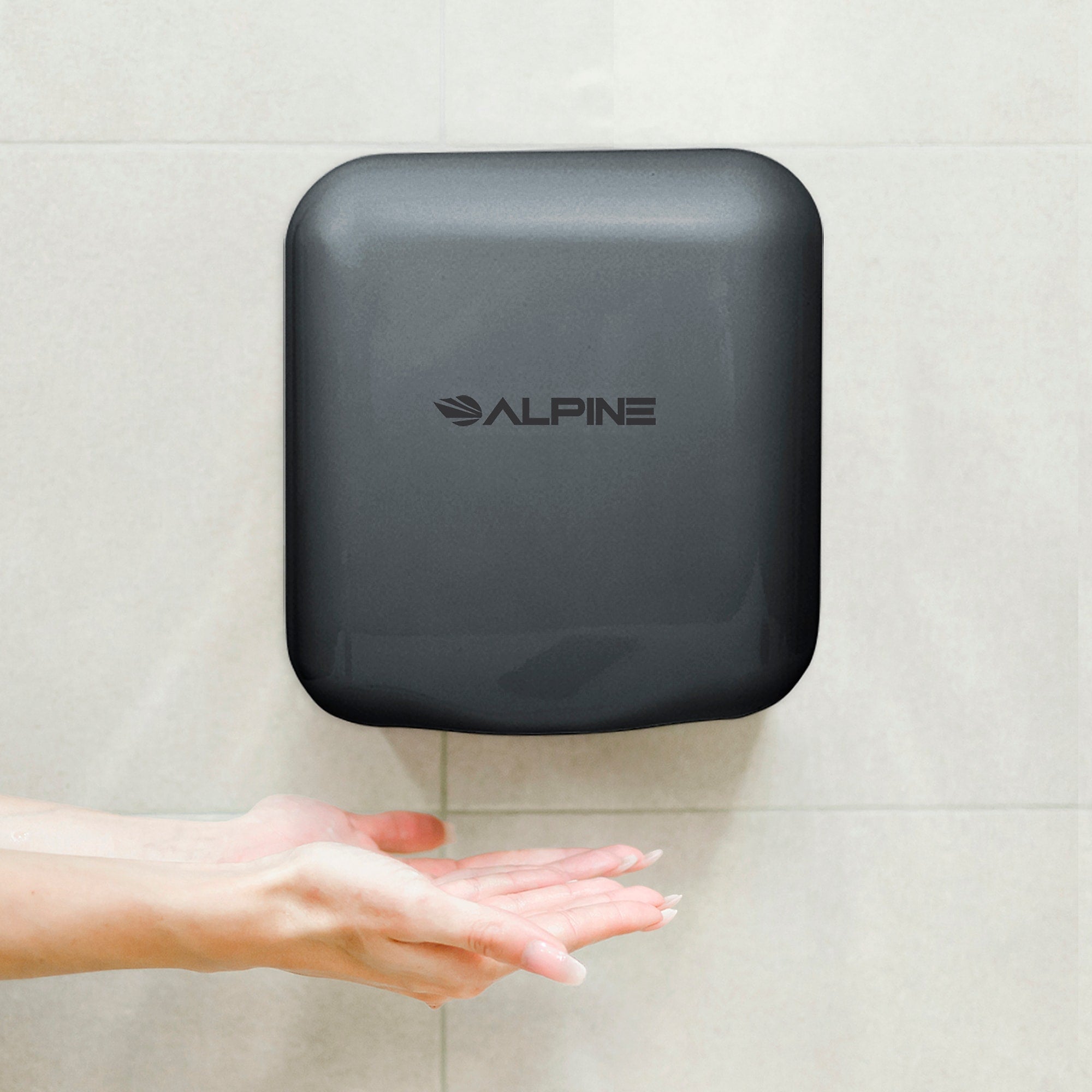 Alpine Industries Hemlock 110/120V Automatic Hand Dryer, Gray