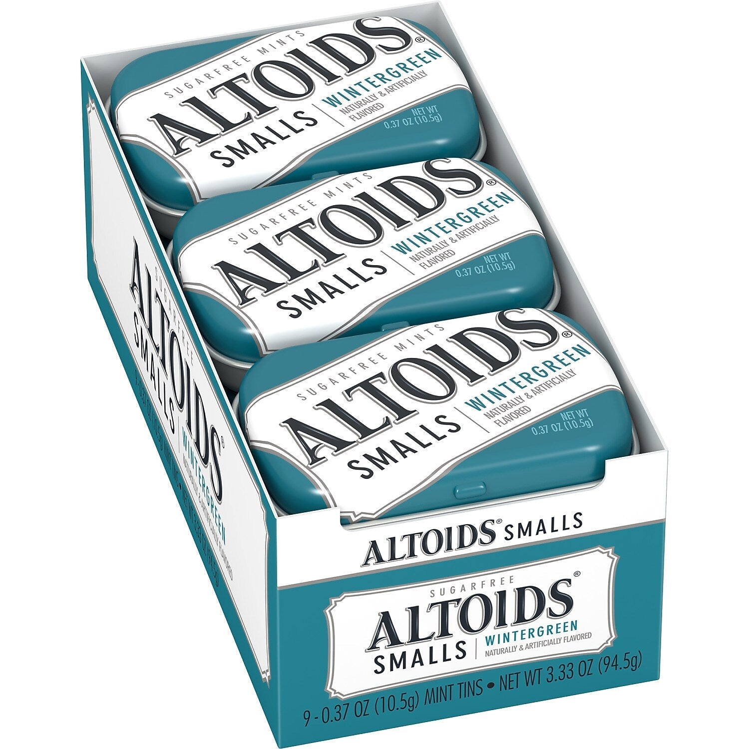 Altoids Smalls Sugar Free Wintergreen Mints, 3.33 oz., 9/Pack