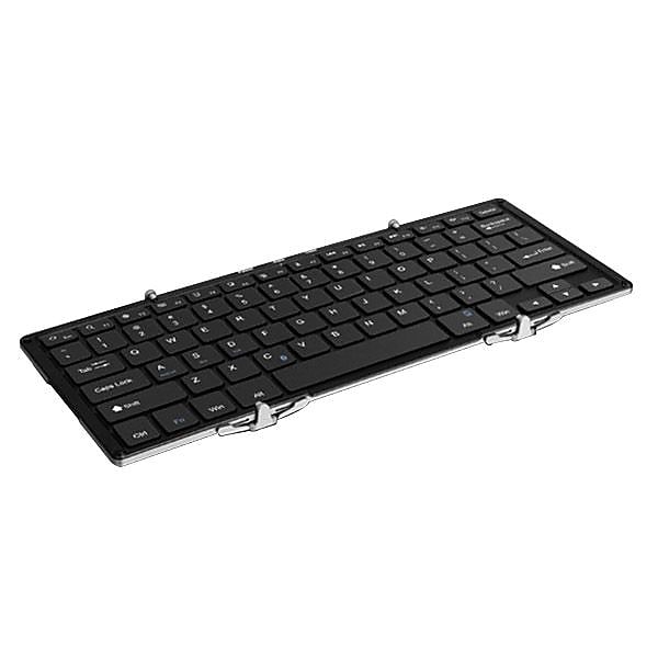 Aluratek Portable Ultra Slim Tri-Fold Bluetooth Keyboard Wireless, Black