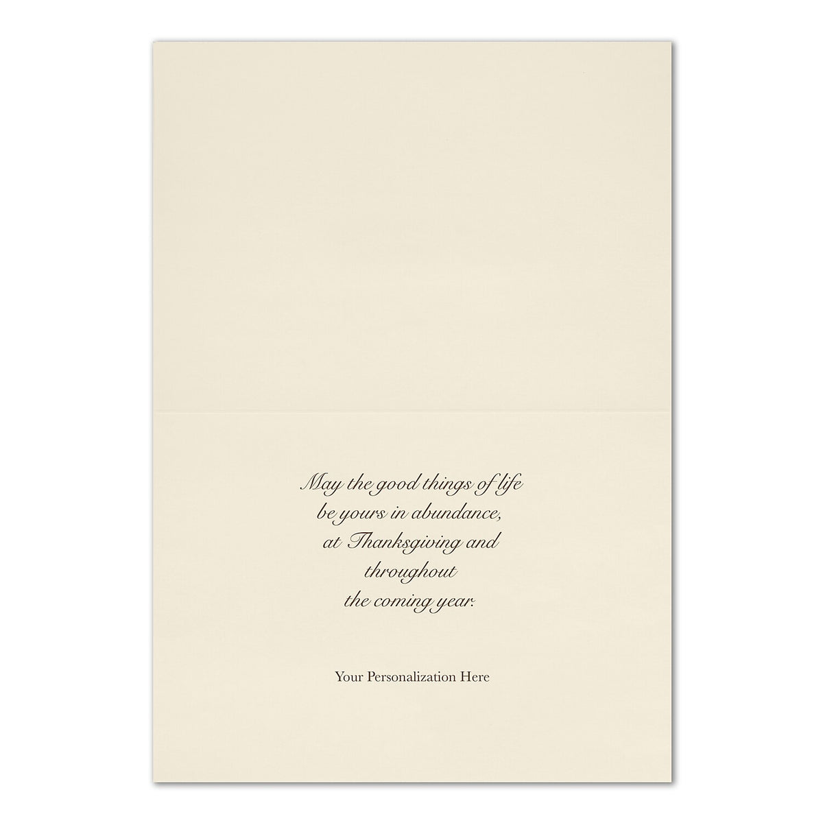 "Always Thankful" Thanksgiving Card w/ Gold Lined Ecru Envelope, 100/BX