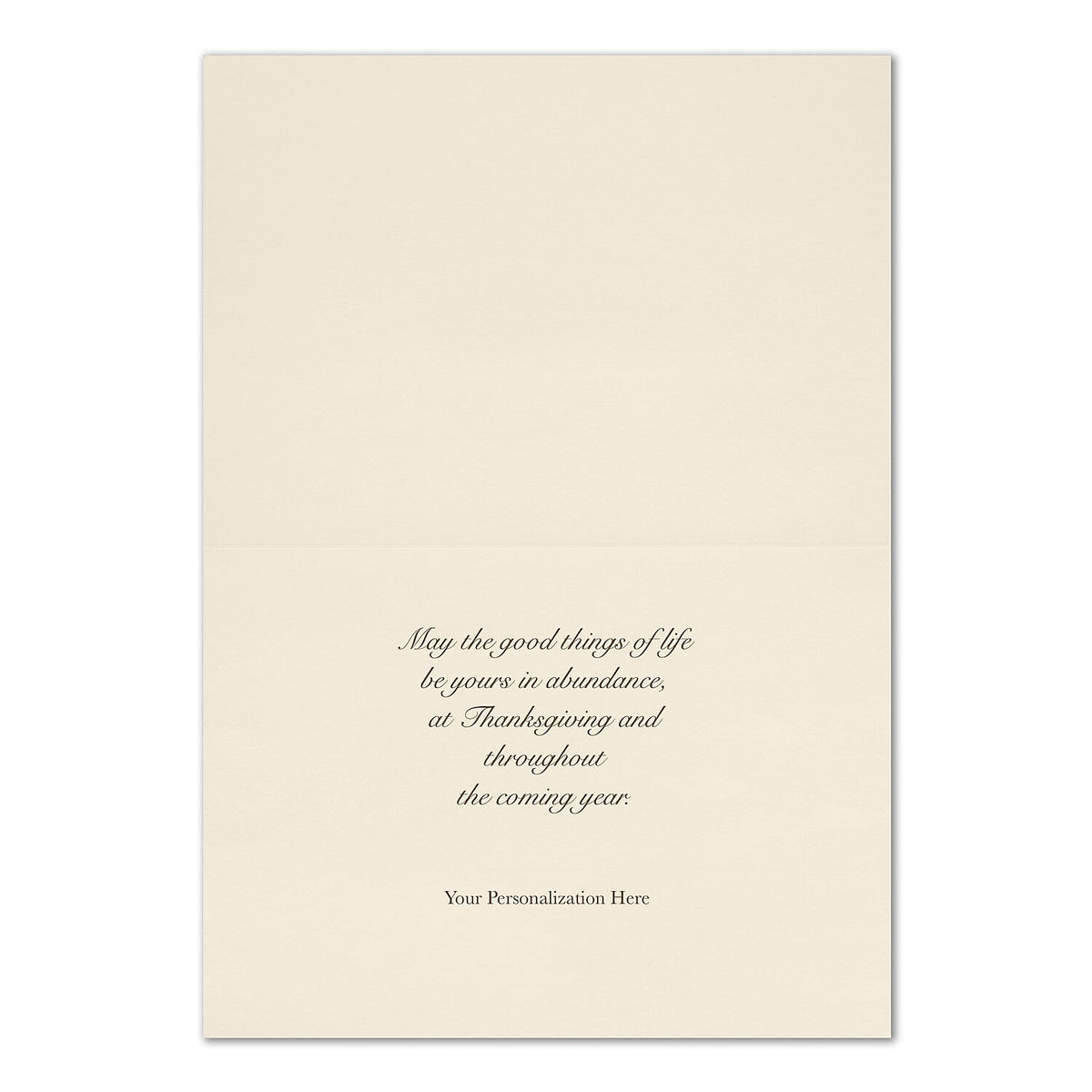 "Always Thankful" Thanksgiving Card w/ Gold Lined Ecru Envelope, 100/BX