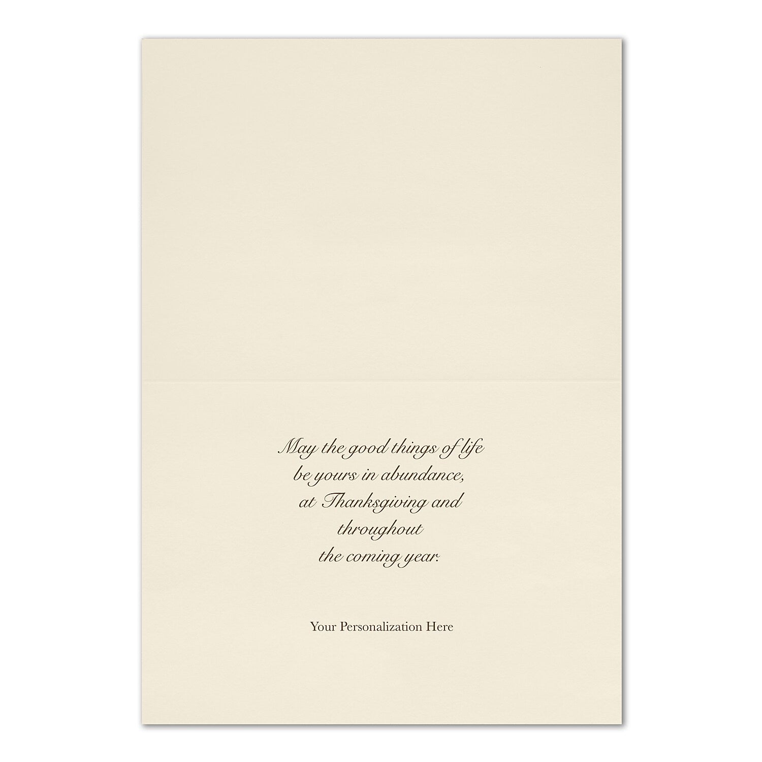 "Always Thankful" Thanksgiving Card w/ Gold Lined Ecru Envelope, 25/BX