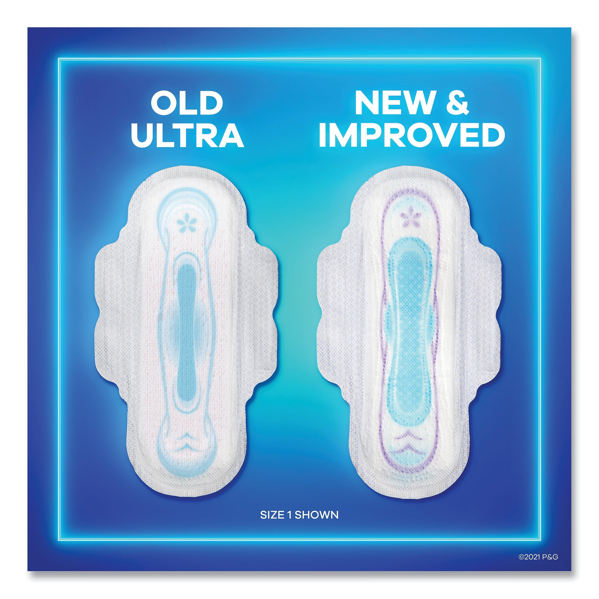 Always Ultra Thin Pads with Wings, Size 2, Long, Super Absorbent, 32/Pack