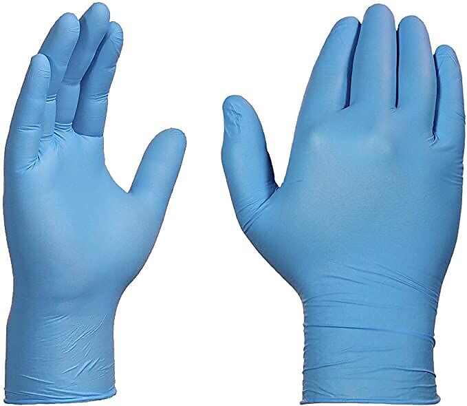 Ammex Professional Series Powder Free Nitrile Exam Gloves, Latex Free, Medium, Blue, 100/Box