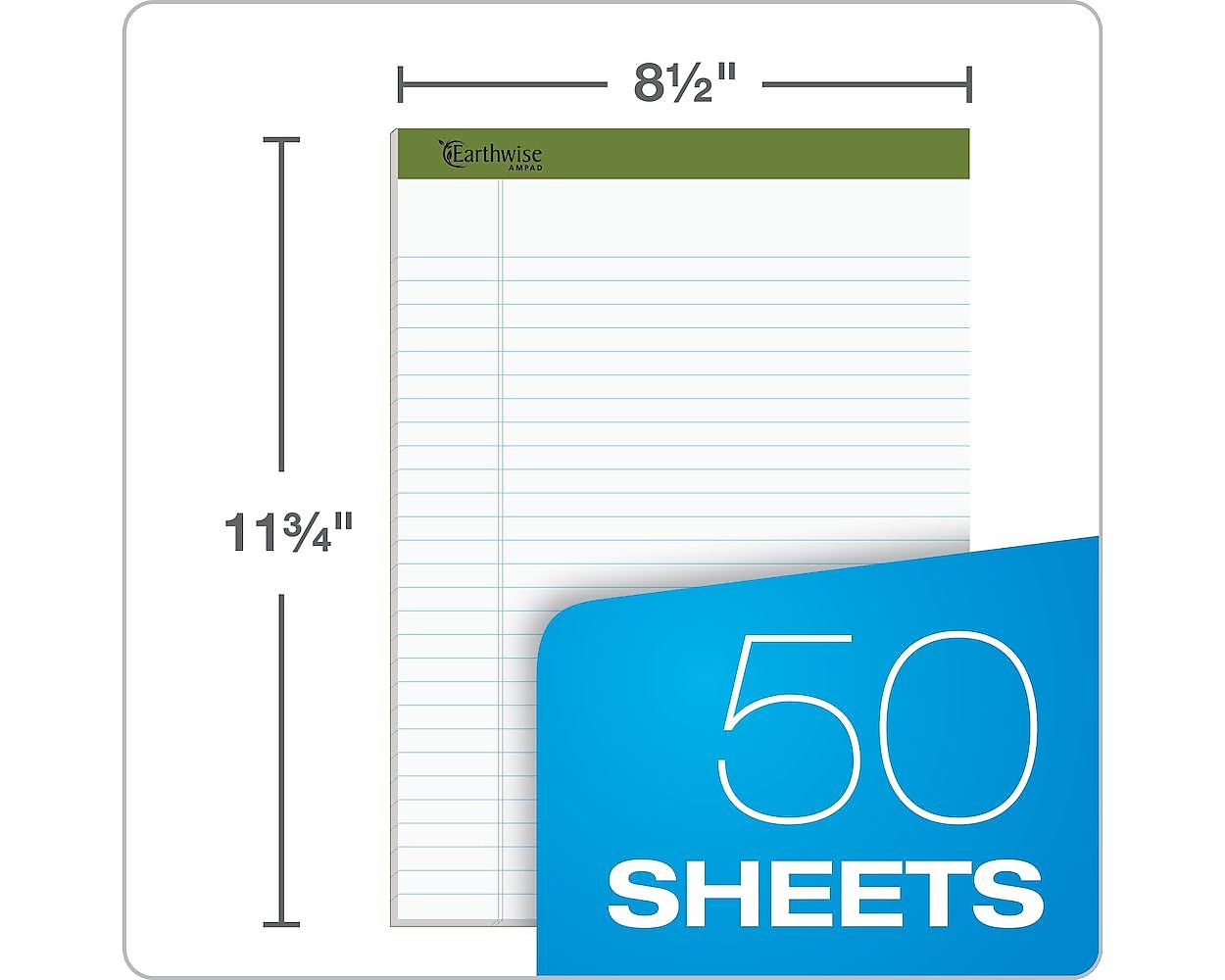 Ampad Earthwise Notepads, 8.5