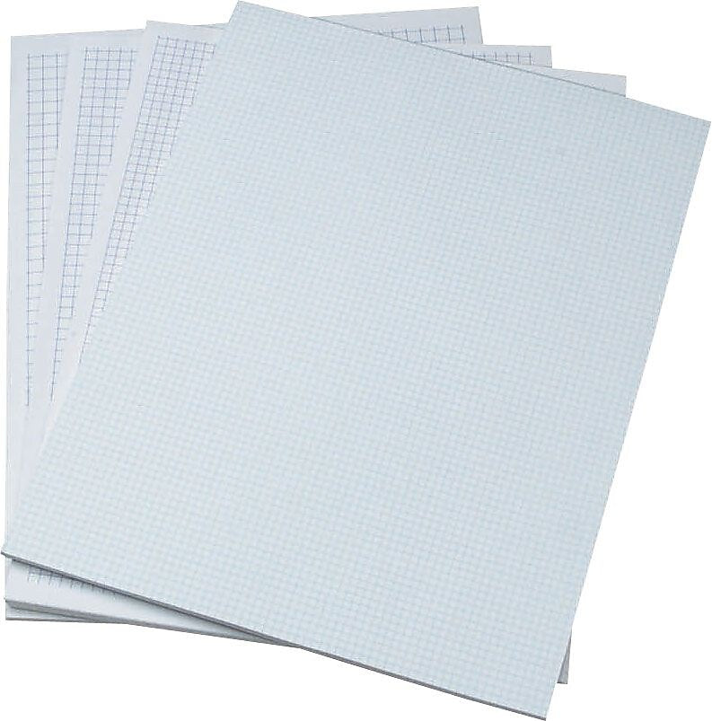 Ampad Evidence Notepad, 8.5" x 11", Quad Ruled, White, 50 Sheets/Pad