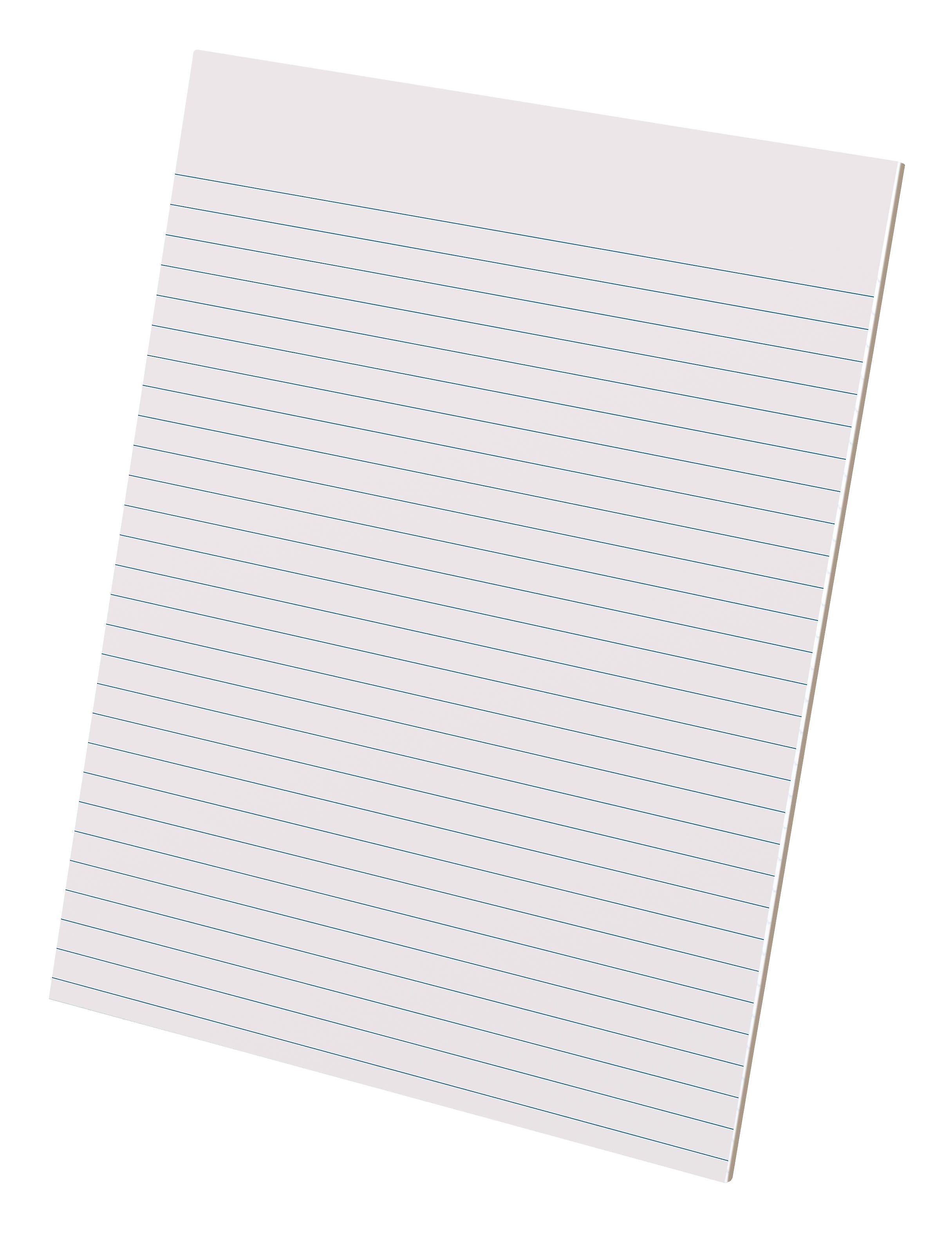 Ampad Glue Top Ruled Pads, Wide Rule, Letter Size, White, 50-Sheet Pads/Pack, Dozen