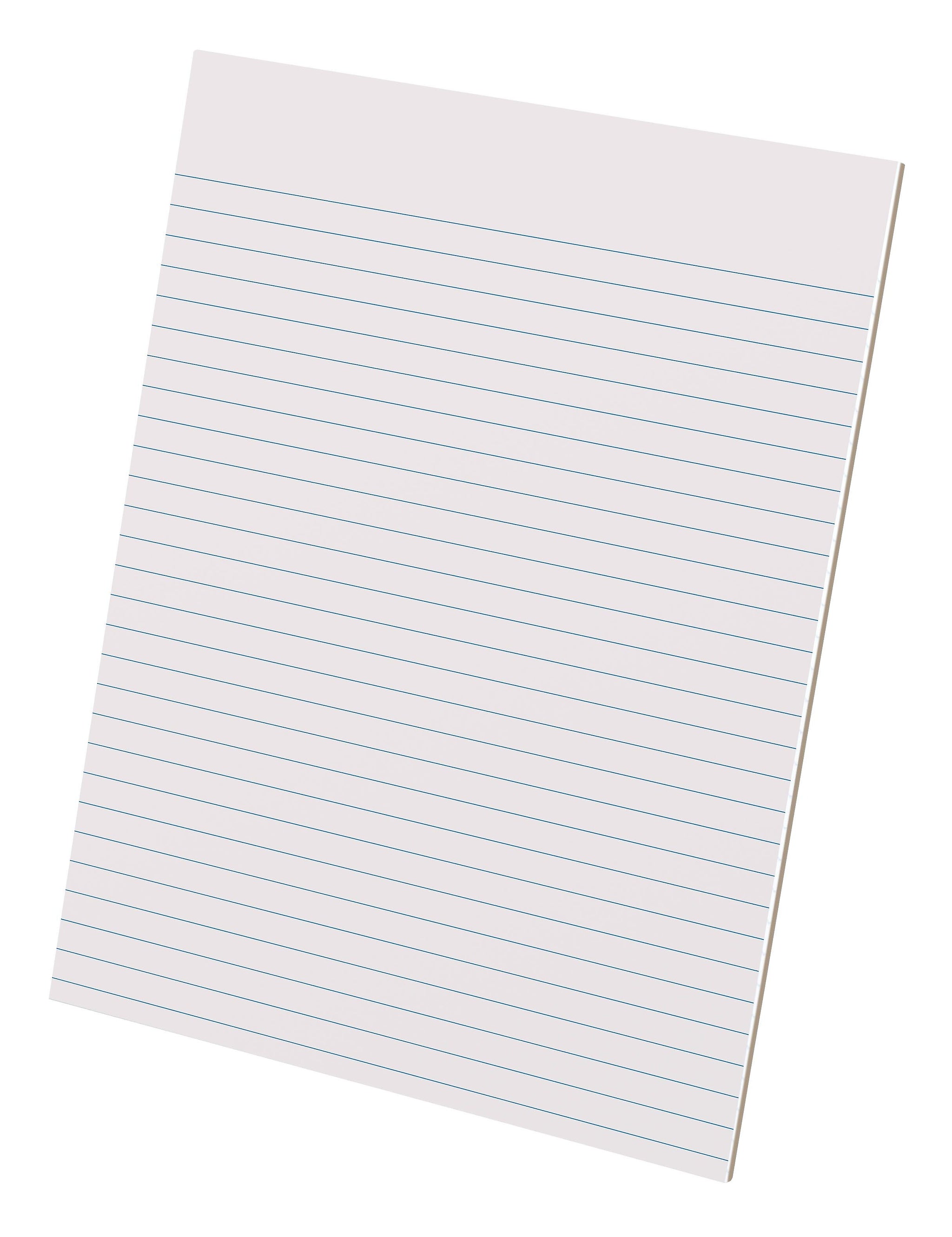 Ampad Glue Top Ruled Pads, Wide Rule, Letter Size, White, 50-Sheet Pads/Pack, Dozen