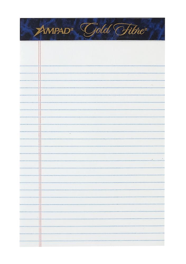 Ampad Gold Fibre Notepads, 5