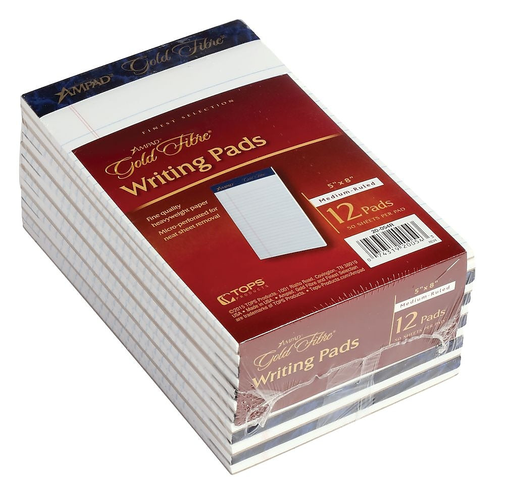 Ampad Gold Fibre Notepads, 5