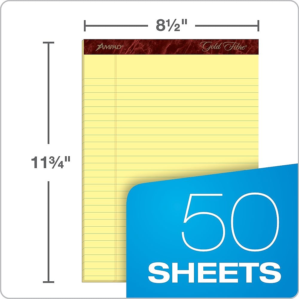 Ampad Gold Fibre Notepads, 8.5