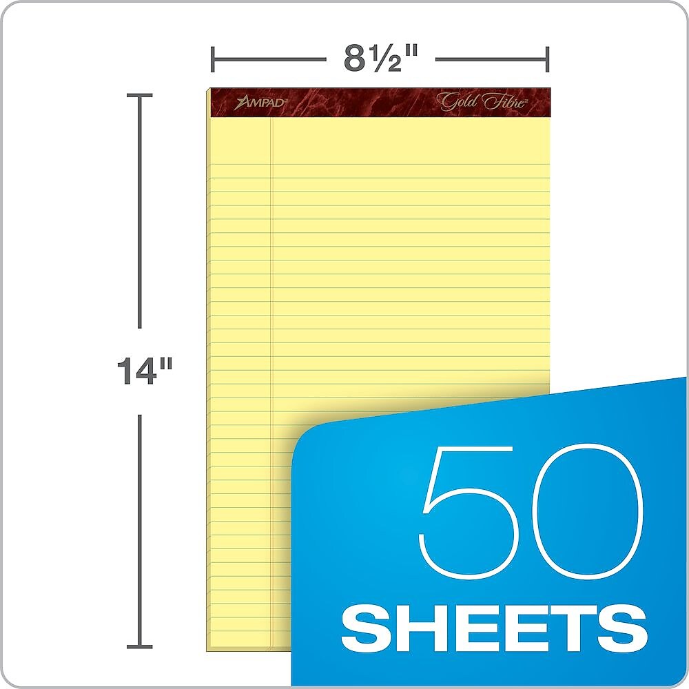Ampad Gold Fibre Notepads, 8.5
