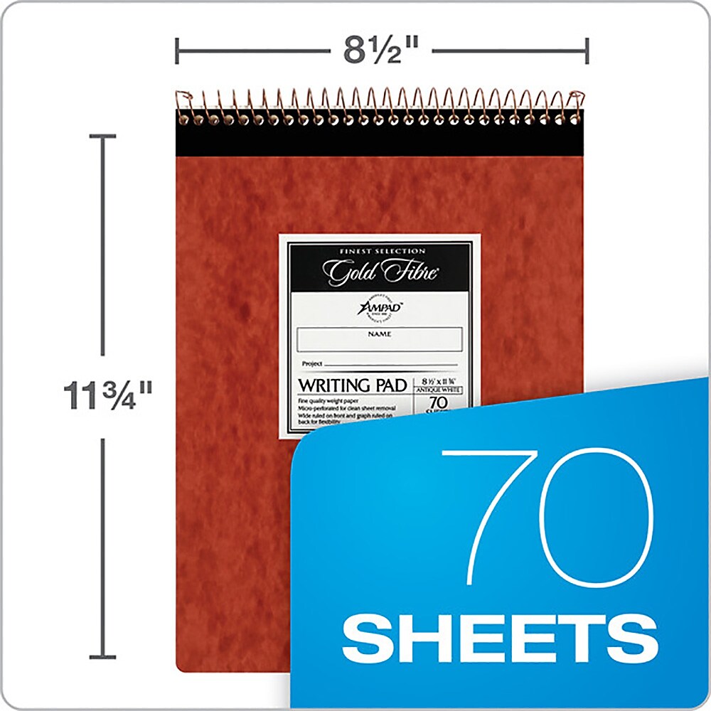 Ampad Gold Fibre Retro Writing Pad, 8.5