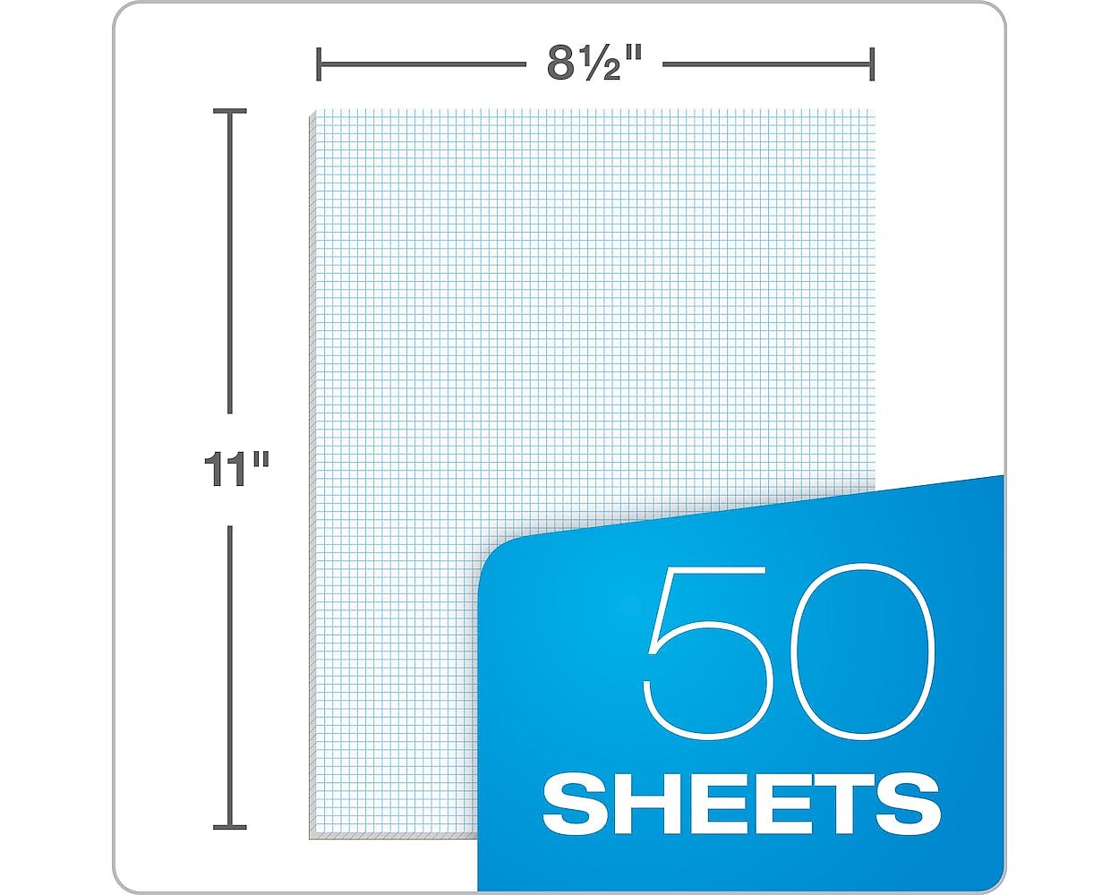 Ampad Graph Writing Pad 8-1/2x11