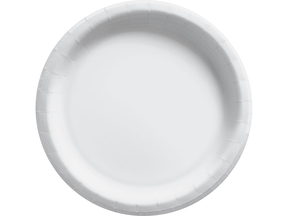 Amscan 6.75" Paper Plate, White, 50 Plates/Pack, 4 Packs/Set