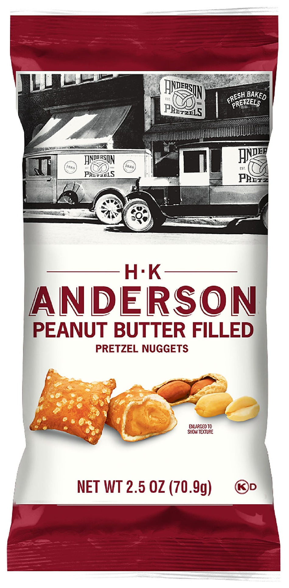 Anderson Peanut Butter Pretzels Nuggets, 2.5 oz., 24 Bags/Carton