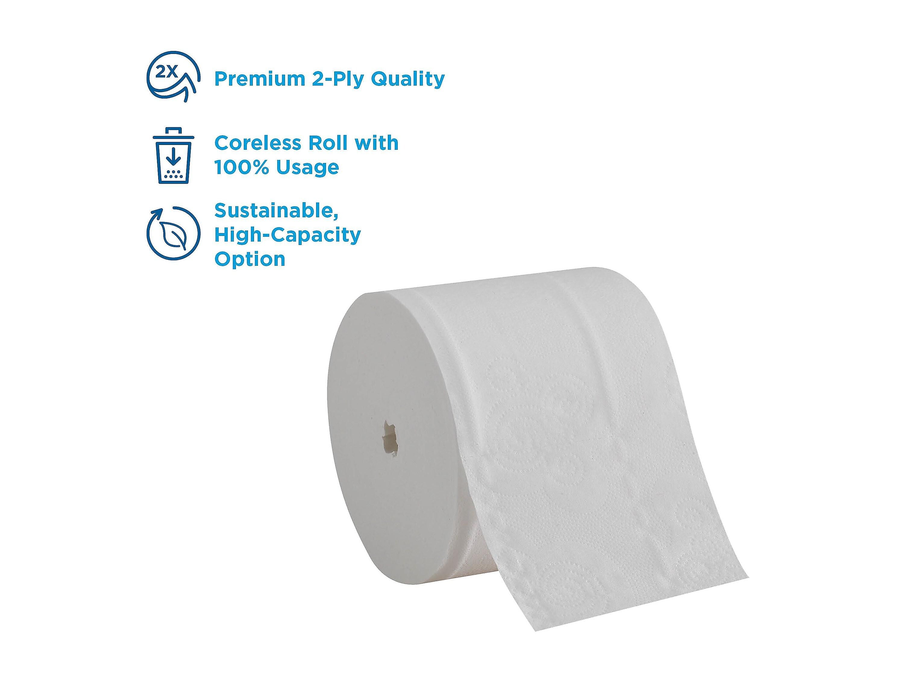 Angel Soft Professional Series Compact Coreless Toilet Paper, 2-Ply, White, 750 Sheets/Roll, 36 Rolls/Carton