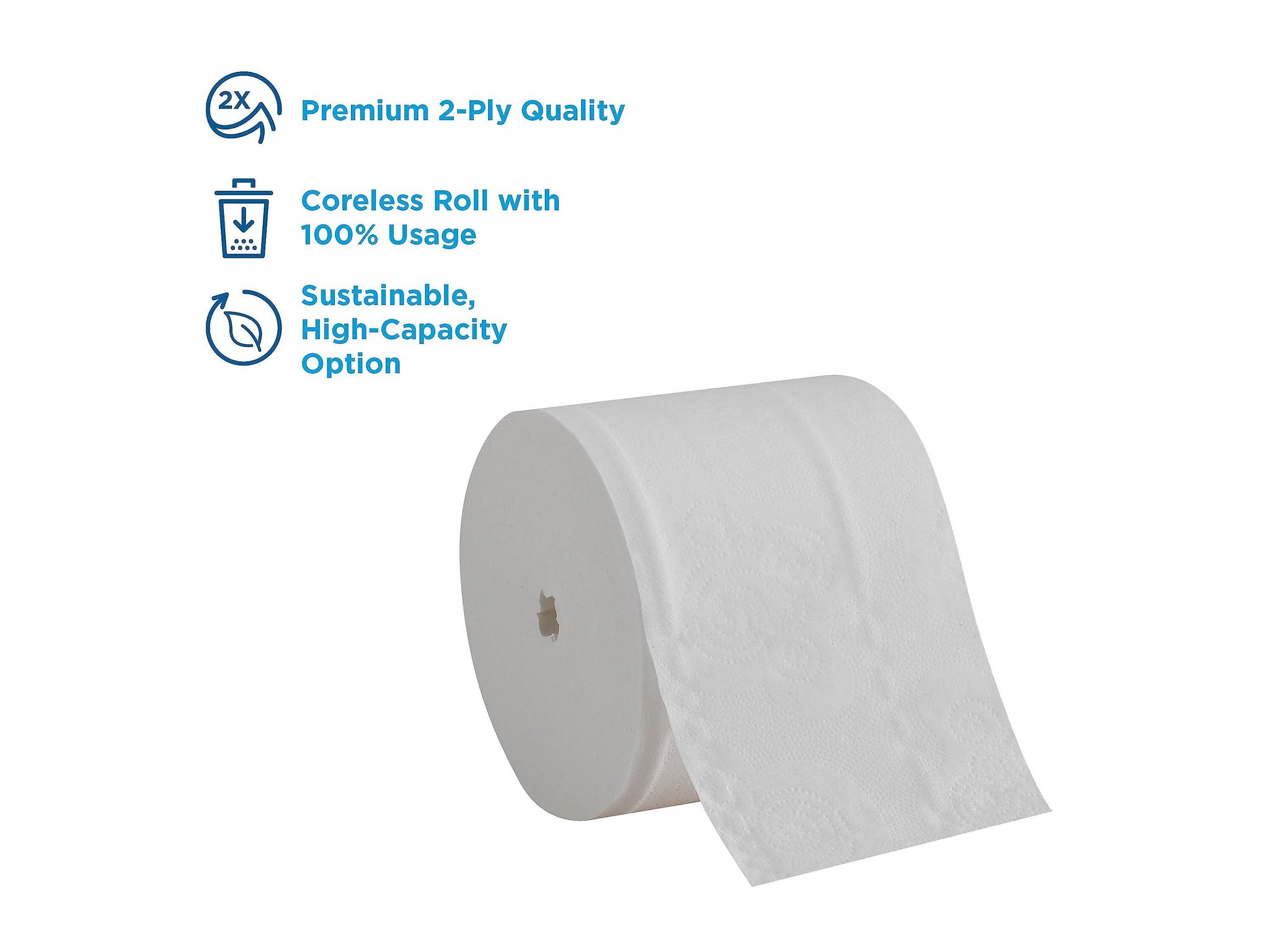 Angel Soft Professional Series Compact Coreless Toilet Paper, 2-Ply, White, 750 Sheets/Roll, 36 Rolls/Carton