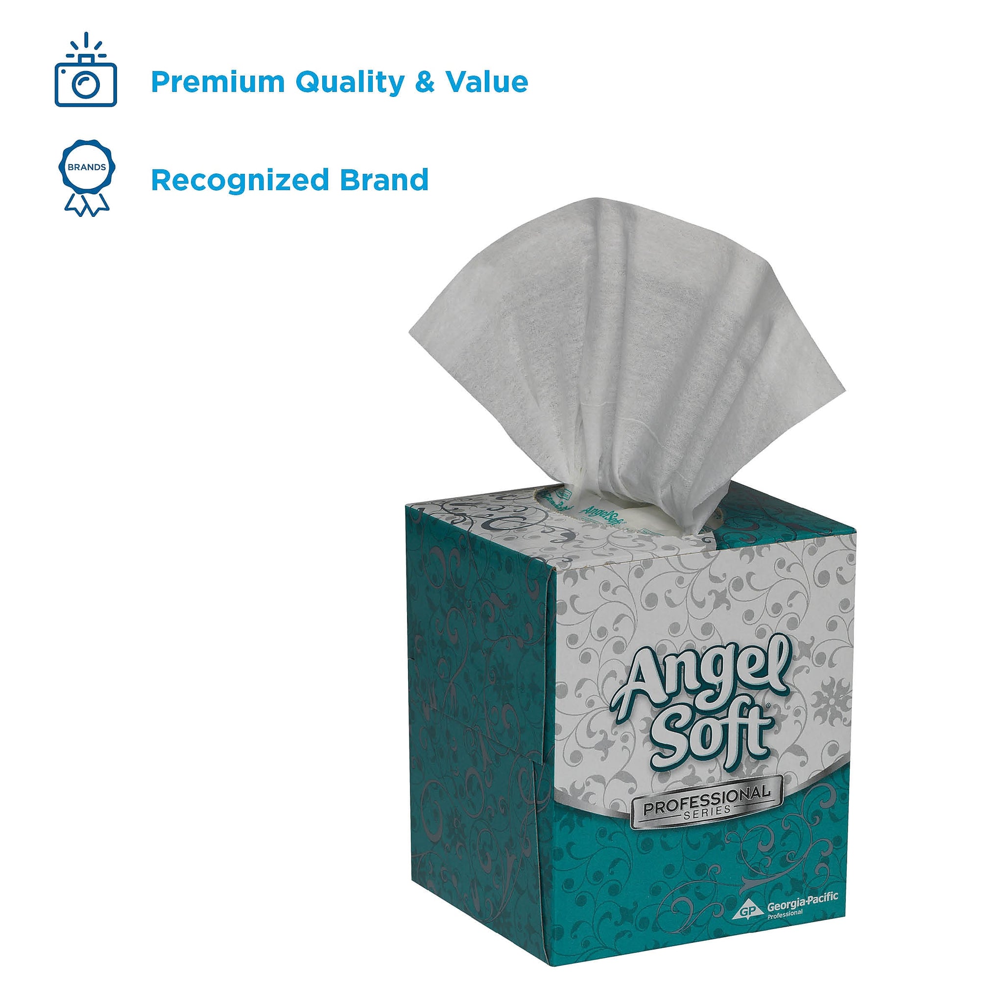 Angel Soft Professional Series Facial Tissue, 2-ply, 96 Tissues/Box