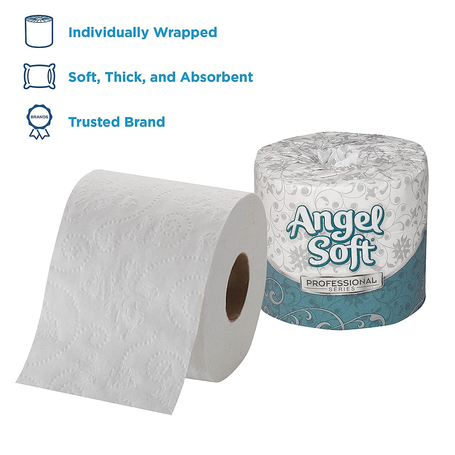 Angel Soft Professional Series Standard Toilet Paper, 2-Ply, White, 450 Sheets/Roll, 80 Rolls/Carton