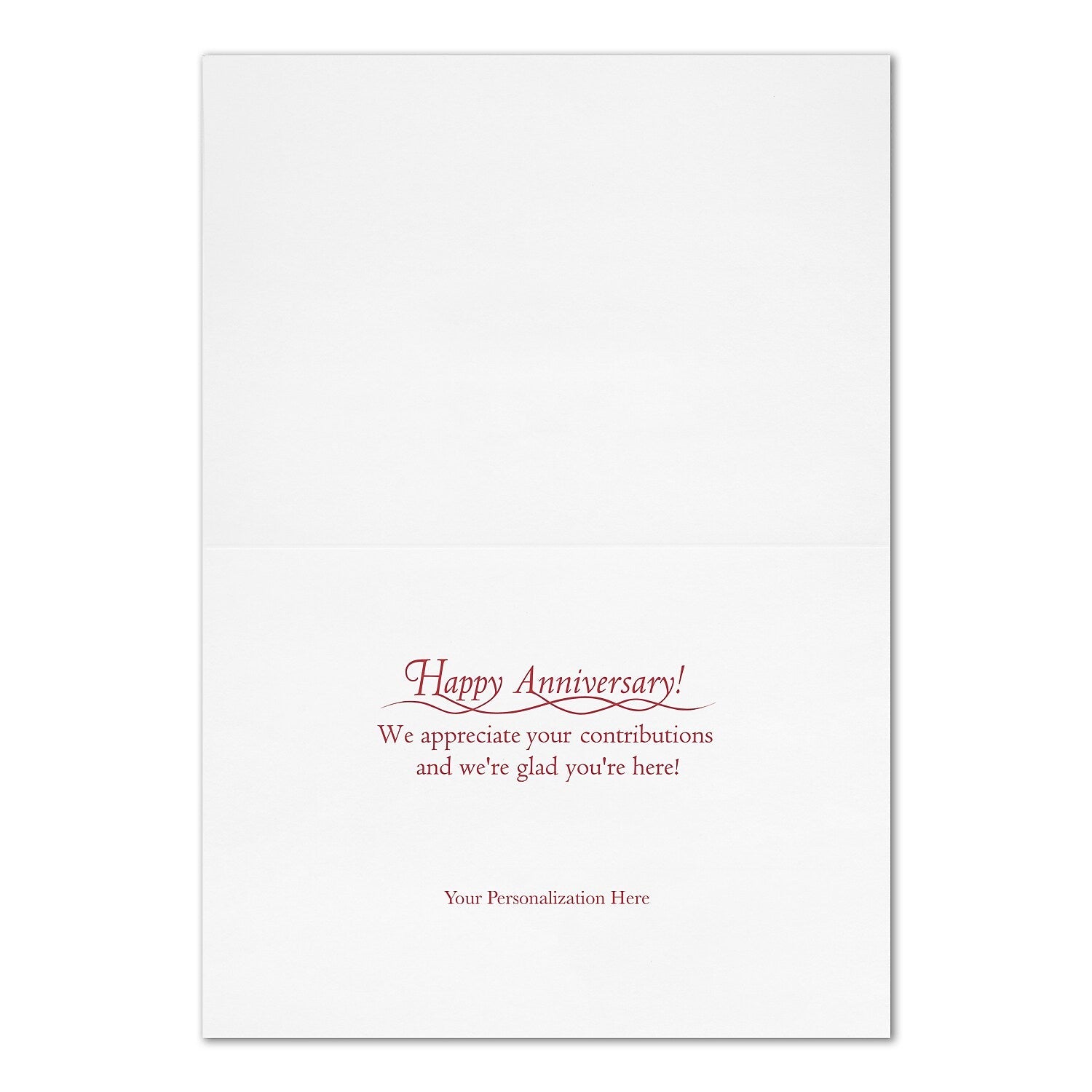 "Anniversary Banner" Card w/ Gold Lined White Envelope, 50/BX