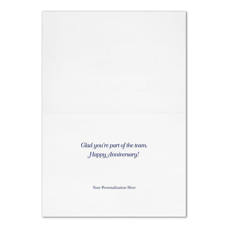 "Anniversary Characteristics" Anniversary Card w/ Gold Lined White Envelope, 100/BX