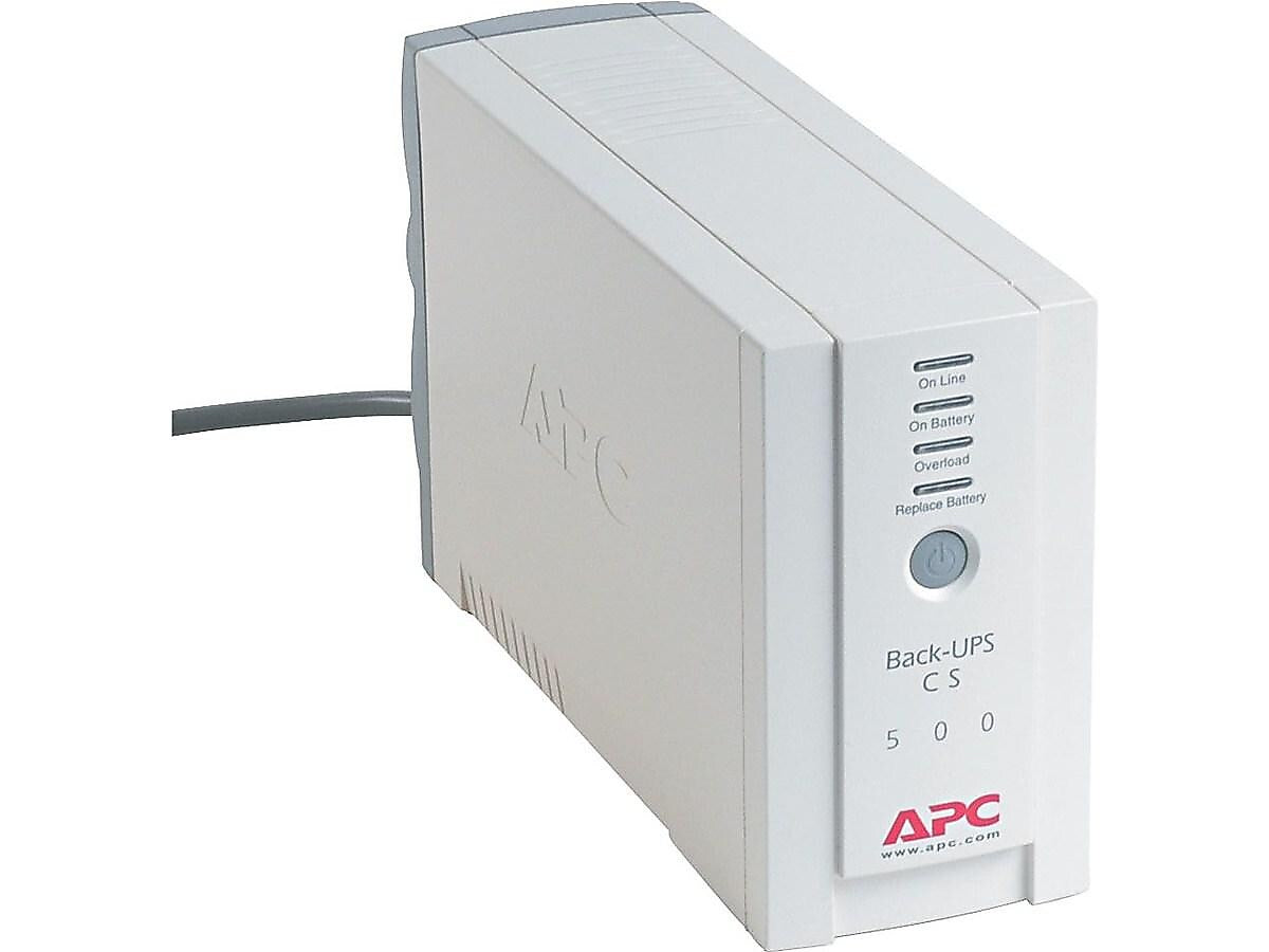 APC Back-UPS 500VA Battery Backup and Surge Protector, 6-Outlets, Beige